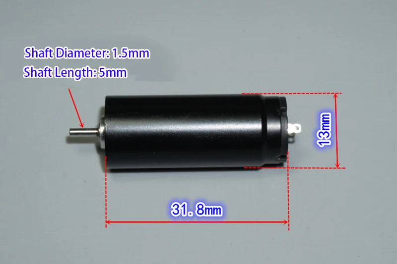 Custom Big 13mm*32mm Coreless Motor DC 5V~12V 8500RPM High Speed Strong Magnetism Large Torque for Rotary Tattoo Grinding Machine Manufacturer