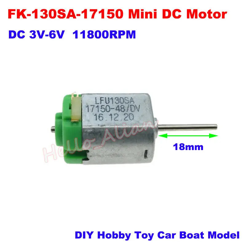 Custom FK-130SA-17150 Motor DC 3V 5V 6V 11800RPM High Speed 18mm Long Shaft Large Torque Motor DIY Car Boat Fan Model Manufacturer