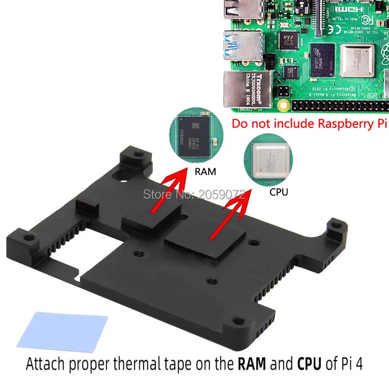 Custom Raspberry Pi 4 model B Aluminum case Heatsink for Raspberry Pi 4B Manufacturer