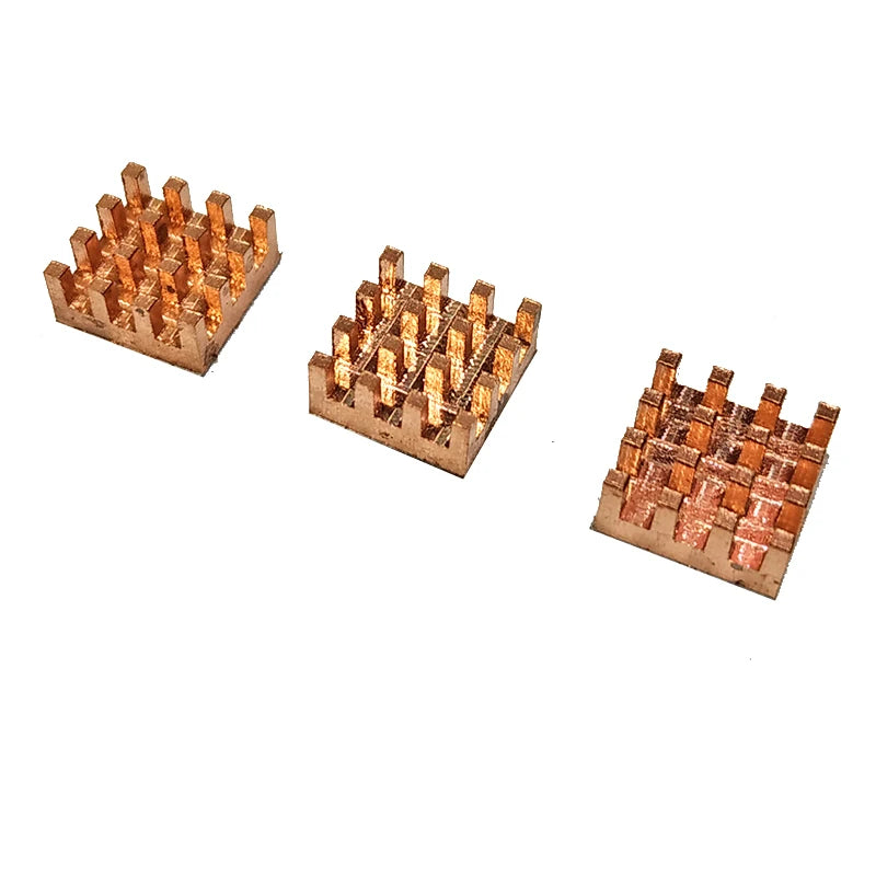 Custom 3pcs Pure Copper Mini Heat Sink Memory RAM Adhesive Back Cooling For VGA DDR MOS GPU IC Chipset Radiator Cooler Heatsink 9x9x4mm Manufacturer