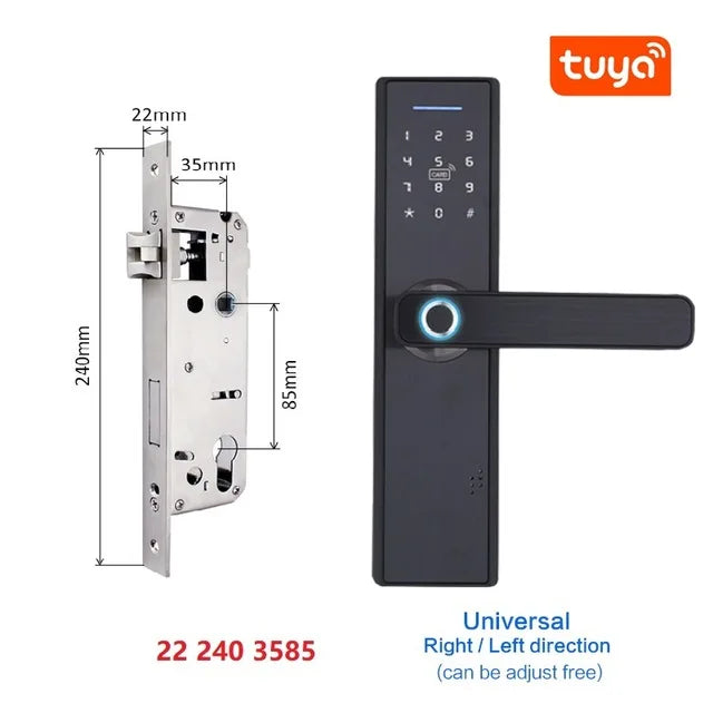 Custom Hot Tuya WIFI Door Lock smart lock Fingerprint Smart door Lock ,Password Keyless Door Lock,APP Remotely Fechadura Digital door l Manufacturer