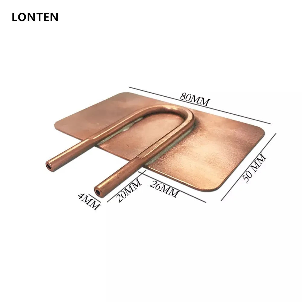 Custom Lonten 80x50MM Universal Mobile Phone Water Cooling Copper Plate Fan DIY Water Cold Head Water Circulation Cooling Manufacturer