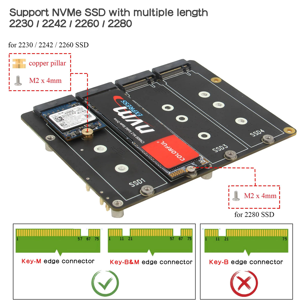 X1011 PCIe to NVMe Shield support four M.2 NVMe SSDs for Raspberry Pi 5
