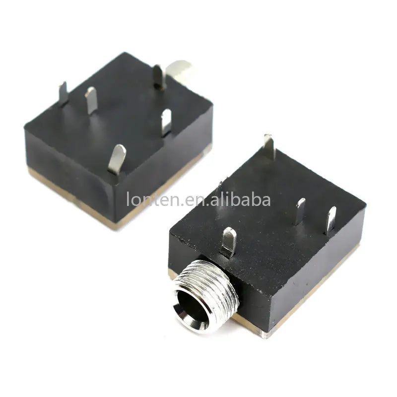 Custom 10PCS PJ-324 Headphone Jack 3.5mm Audio Jack with Nut 5-pin Audio Headphone Jack Interface Female PJ324 Manufacturer