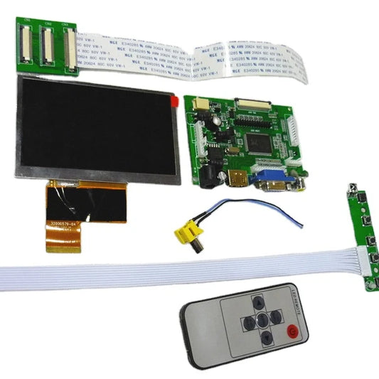 Custom HD + 2AV+ VGA 4.3 inch vehicle-mounted LCD suite projection AT043TN24 resolution 480*272 DIY on-board computer monitors Manufacturer