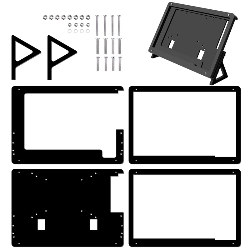 Custom 7 Inch Lcd Acrylic Bracket Case Contact Screen Case Holder Bracket For Raspberry Pi display Manufacturer