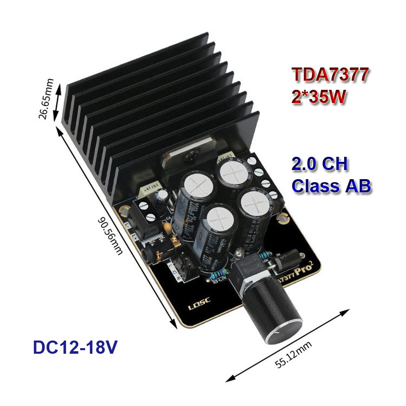35W+35W TDA7377 Class AB Amplifier Board Stereo Dual Channel Home Theater AUX Amp DC12-18V amplifier board pcb assembly