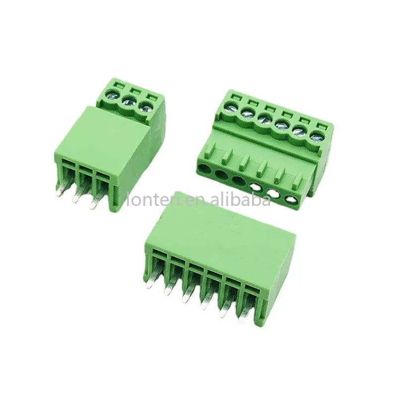 Custom 5sets 15EDG 2.54mm Pitch Screw Wiring Plug-in Terminal Plug Welding Plate Socket 2p 3p 4p 5p 6p Manufacturer
