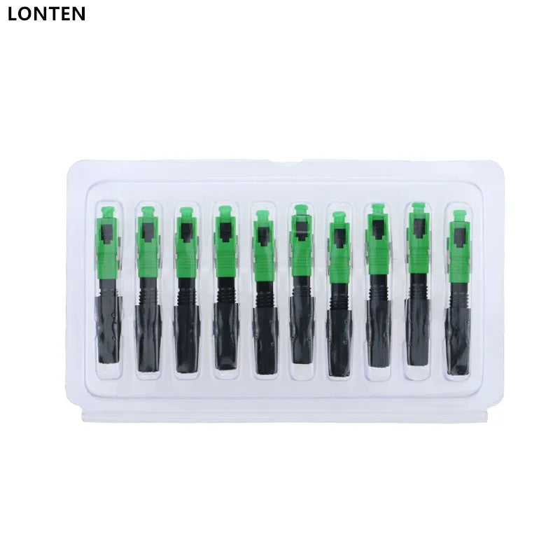 Custom 100PCS FTTH SC APC FTTH pre-bur fiber optic quick connector SC APC FTTH Fiber Optic Fast Connector SC Connector Manufacturer