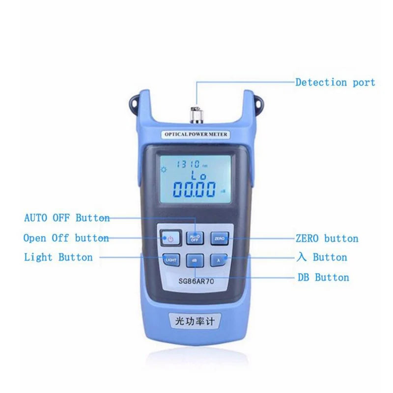 Custom 2 In 1 FTTH Fiber Optic Tool Kit with Optical Power Meter and metal 1MW Visual Fault Locator 1-5KM VFL Use Ftth Manufacturer