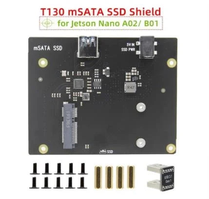 Custom Jetson Nano mSATA SSD Storage Expansion Board T130 with USB3.1 Jumper for NVIDIA Jetson Nano Developer Kit A02/ B01 Manufacturer