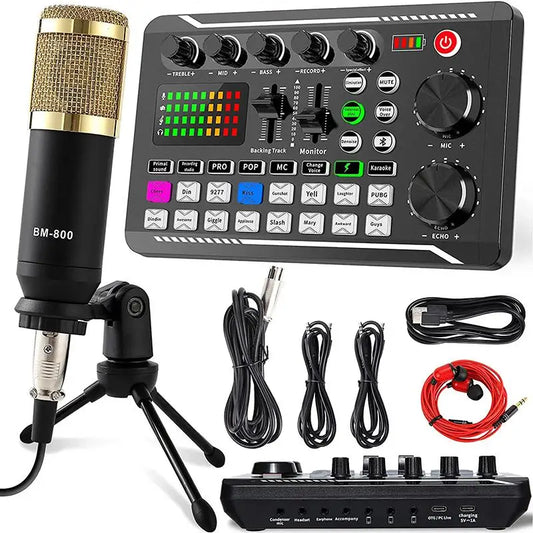 Custom LT Streaming Microphone Kit with Audio Mixer and Condenser Microphone,Microphone Set for Podcast,Live Broadcast,Podcast Manufacturer