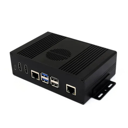 Waveshare Multi-functional All-in-one Mini-Computer Kit Designed for Raspberry Pi 5, Aluminum Alloy Case Option for PCIe Adapter