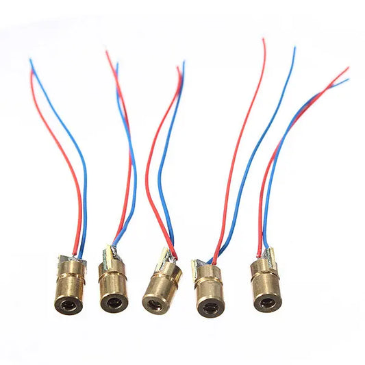 Custom 10Pcs/lot DC 5V 5mW 650nm 6mm Laser Dot Diode Module brass Copper Head Tube Manufacturer