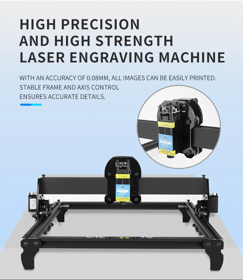 Custom Laser DIY engraving machine High intensity laser engraving machine accuracy of 0.08 mm Carving area 386 x275 mm Manufacturer