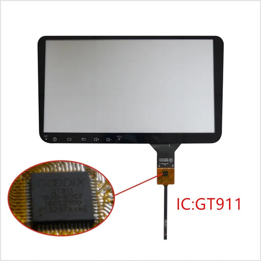 Custom 9 Inch GT911 Capacitive Touch Digitizer For Android Car DVD Navigation Touch Screen Panel Glass With Button Manufacturer