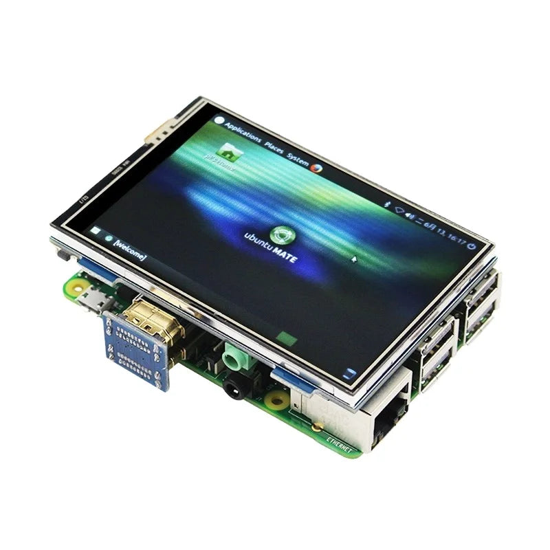 Custom Lonten Raspberry Pi 3 Model B 3.5 Inch  Touch Screen Display 480 x 320 LCD + Acrylic Case Compatible with Raspberry Pi 3B+ Plus/ Manufacturer