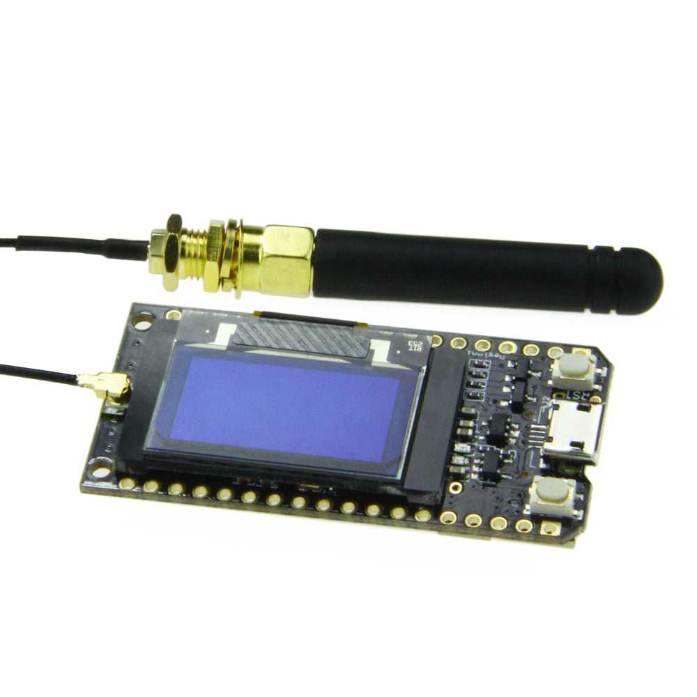 TTGO LORA32 868/915Mhz ESP32 LoRa OLED 0.96 Inch Display  WIFI ESP32 ESP-32 Module with Antenna plastic tilt for pcba customize