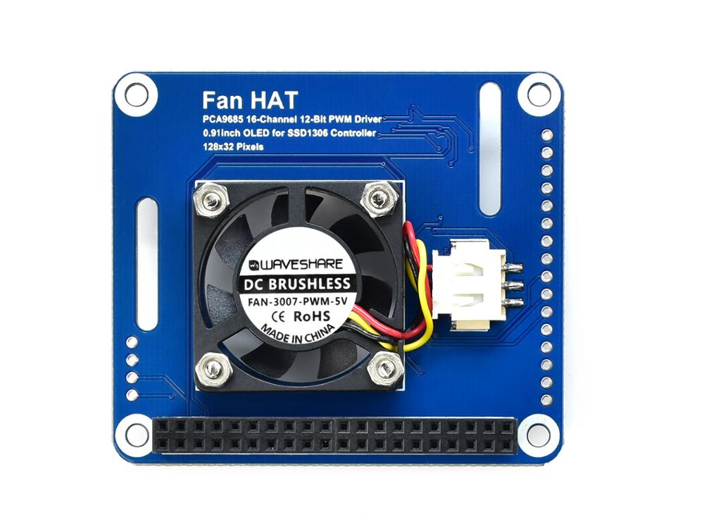 PWM Controlled Fan HAT for Raspberry Pi, I2C, Temperature Monitor Custom PCB abs break pcba dongguan pcba montage customize