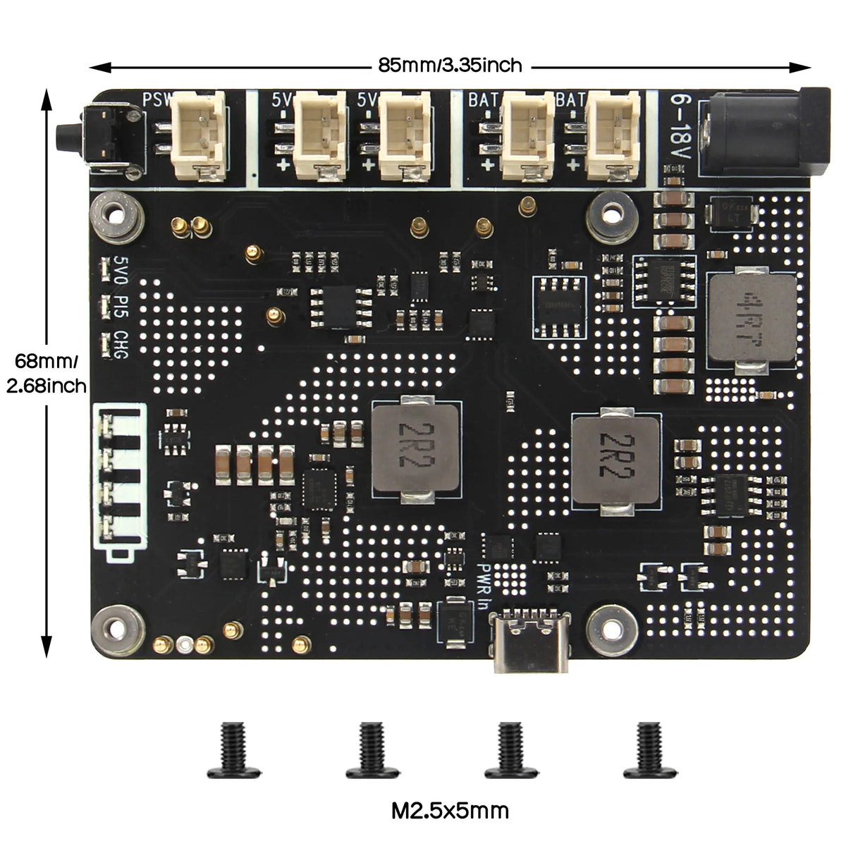 Custom  X1203 UPS  5.1V 5A Shield & Power Management Board for Raspberry Pi 5