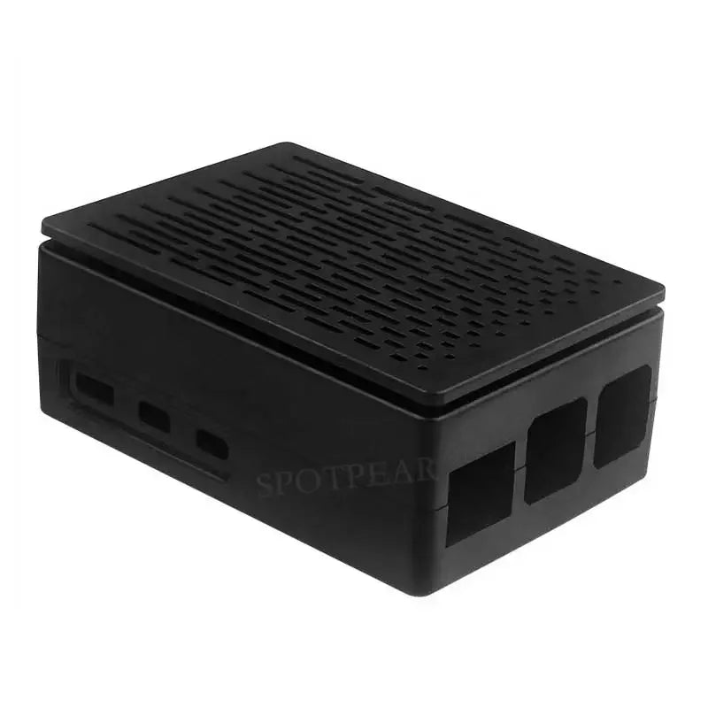 Custom Raspberry Pi 5 ABS Case 3.5inch Display Stripe Compatible Multi-Purpose with Removable Cover and Fan Mount Education