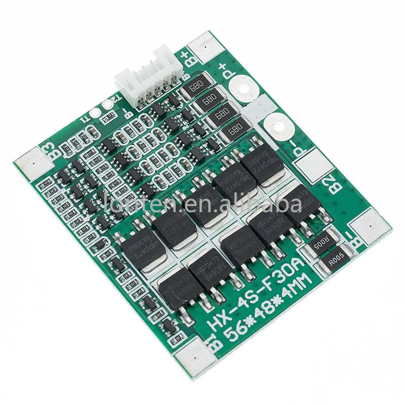 Custom 4S 30A 14.8V Li-ion Lithium 18650 Battery BMS Packs PCB Protection Board Balance Integrated Circuits 45x56mm Electronic Board Manufacturer