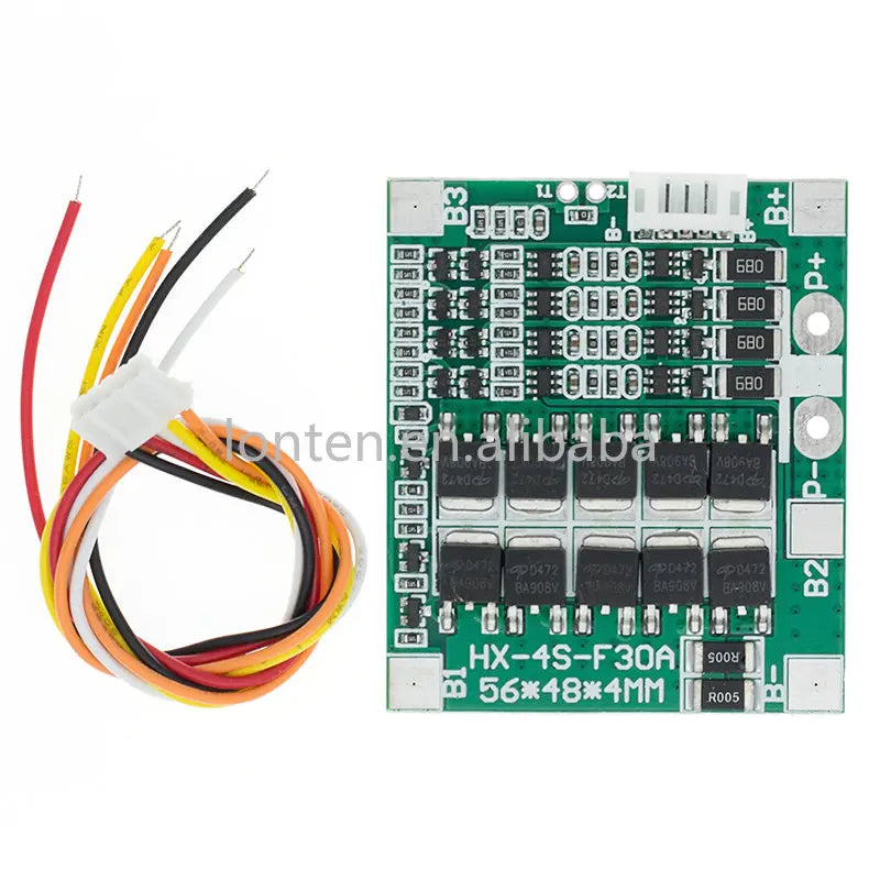 Custom 4S 30A 14.8V Li-ion Lithium 18650 Battery BMS Packs PCB Protection Board Balance Integrated Circuits 45x56mm Electronic Board Manufacturer