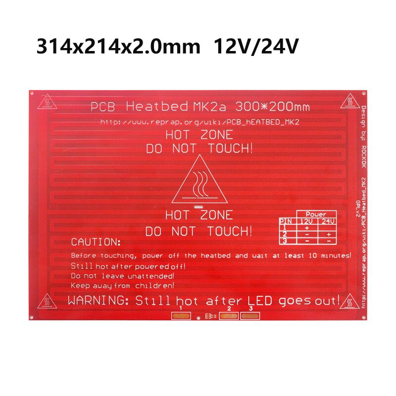 3D printer parts hot bed hot bed dual power supply 12V/24V round or square hot bed/aluminum substrate customize