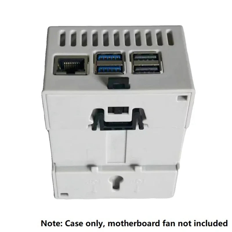 Case DIN Rail Shell White ABS Large Inner Space Clear Top Windows Electric Box For Rpi 5 Pi 5 For Raspberry Pi 5