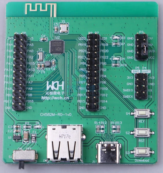 Custom Qinheng CH582 CH582M Development Board Evaluation Board RISC-V Core BLE BT 5.3 Dual USB Manufacturer