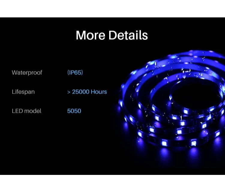 Custom Lonten  L1 Smart LED Light Strip Dimmable Waterproof WiFi Flexible RGB Strip Lights Work with Alexa Google Home EWelink Dance Manufacturer