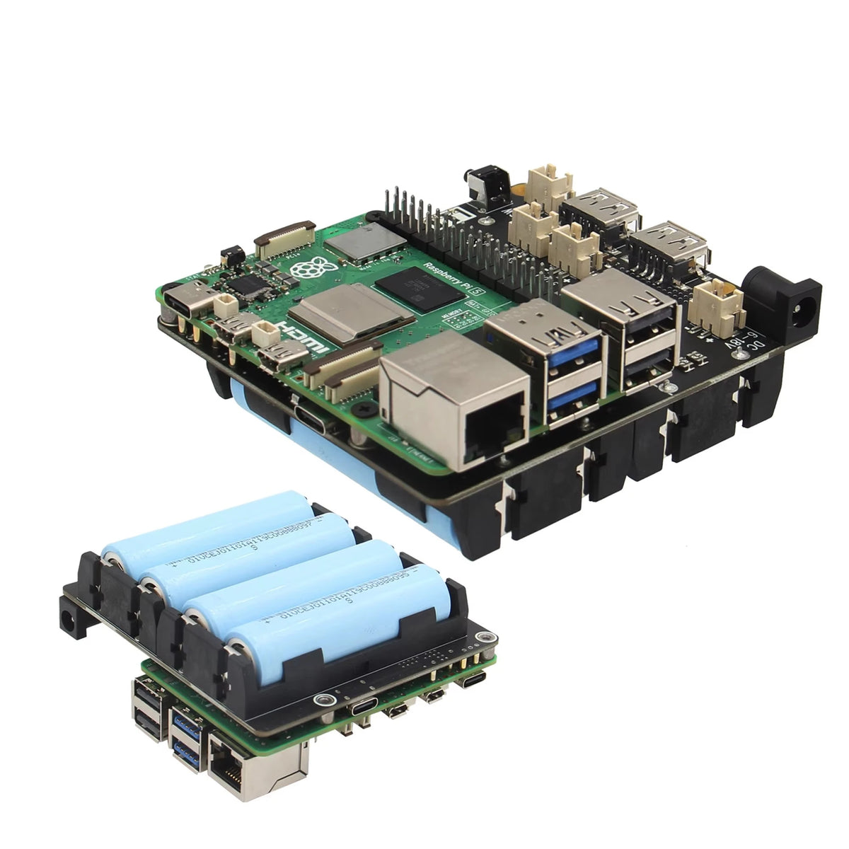 X1202 UPS  Power Management Board with 4 cell 18650 battery holder for Raspberry Pi 5