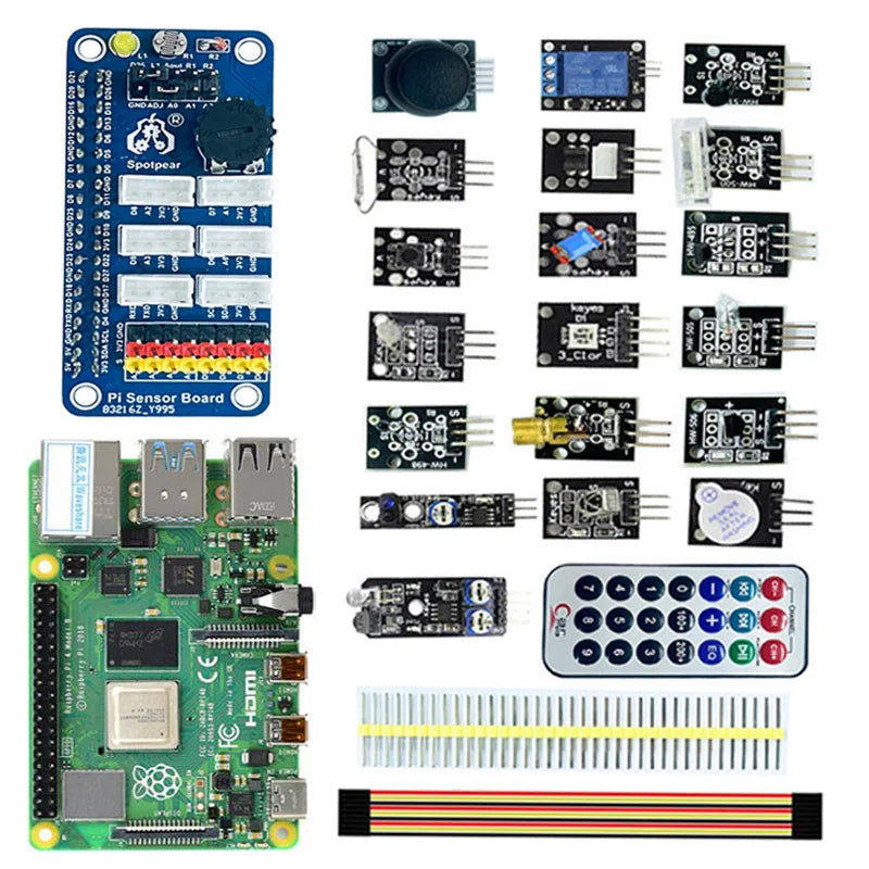 Custom Raspberry Pi Zero 2W or 4B or Pico Starter kit Board AD Sensor expansion board +20 Modules Manufacturer