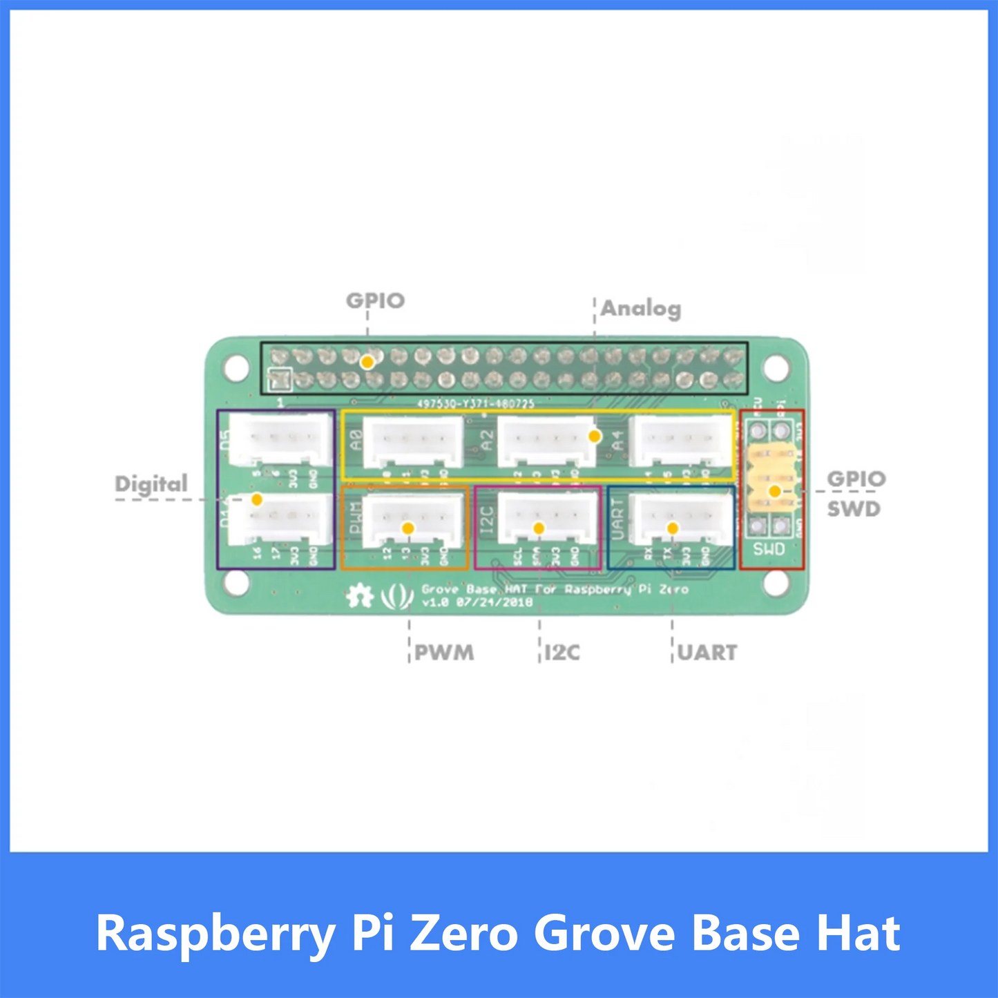 Custom Grove Base Hat for Raspberry Pi zero Manufacturer