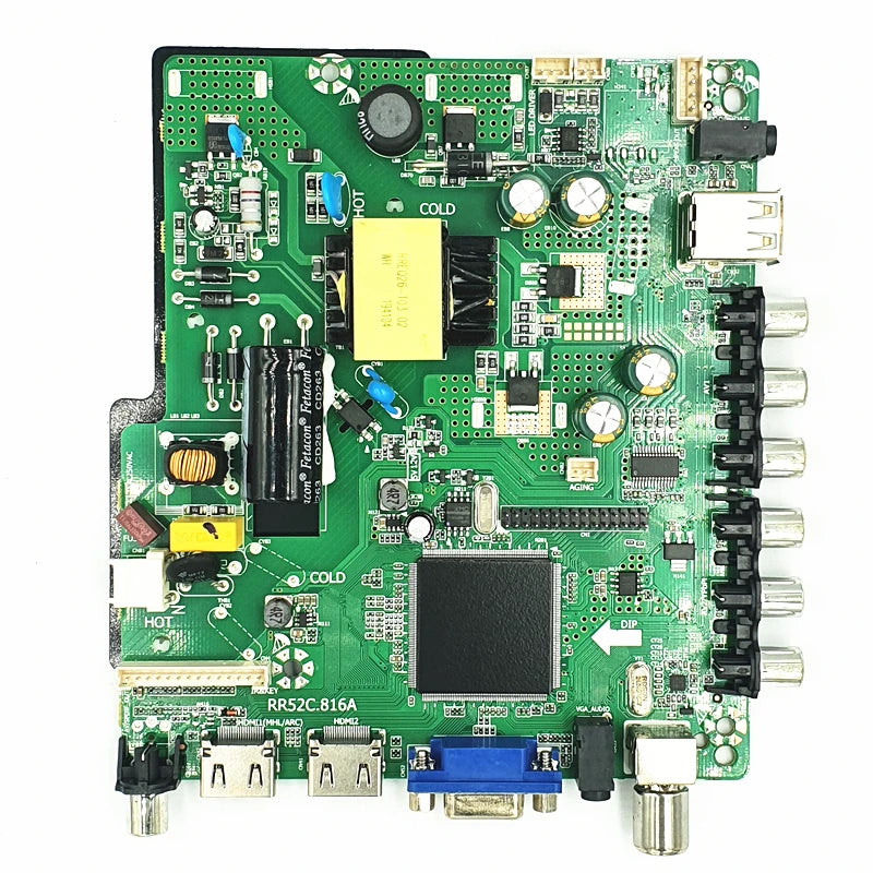 Custom    New LCD TV motherboard rr52c.816a is often used in 32 inch LCD TV, supporting DVB-T, DVB-T2 and other functionsManufacturer
