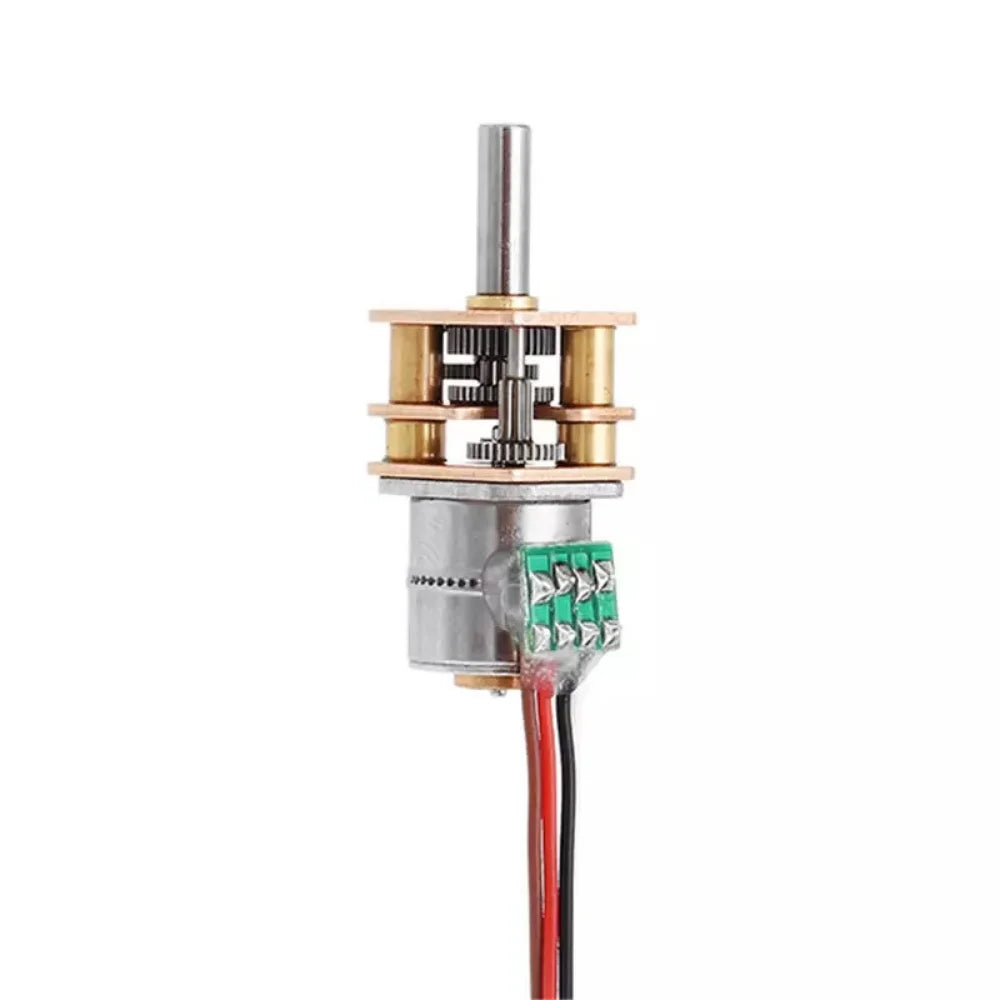 Custom GM12-10 Precision Mini 10mm 2-phase 4-wire Gear Stepper Motor Full Metal Gearbox Reduction Ratio 20:1/ 50:1/ 100:1/ 150:1/ 298:1 Manufacturer