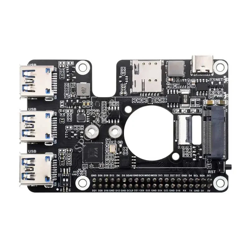 Custom Raspberry Pi 5 PCIe to M.2 4G/5G USB 3.2 Hub Extension Board for SIMCom Quectel 4G/5G Modules