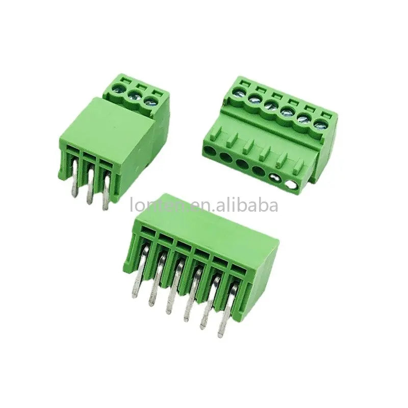 Custom 5sets 15EDG 2.54mm Pitch Screw Wiring Plug-in Terminal Plug Welding Plate Socket 2p 3p 4p 5p 6p Manufacturer