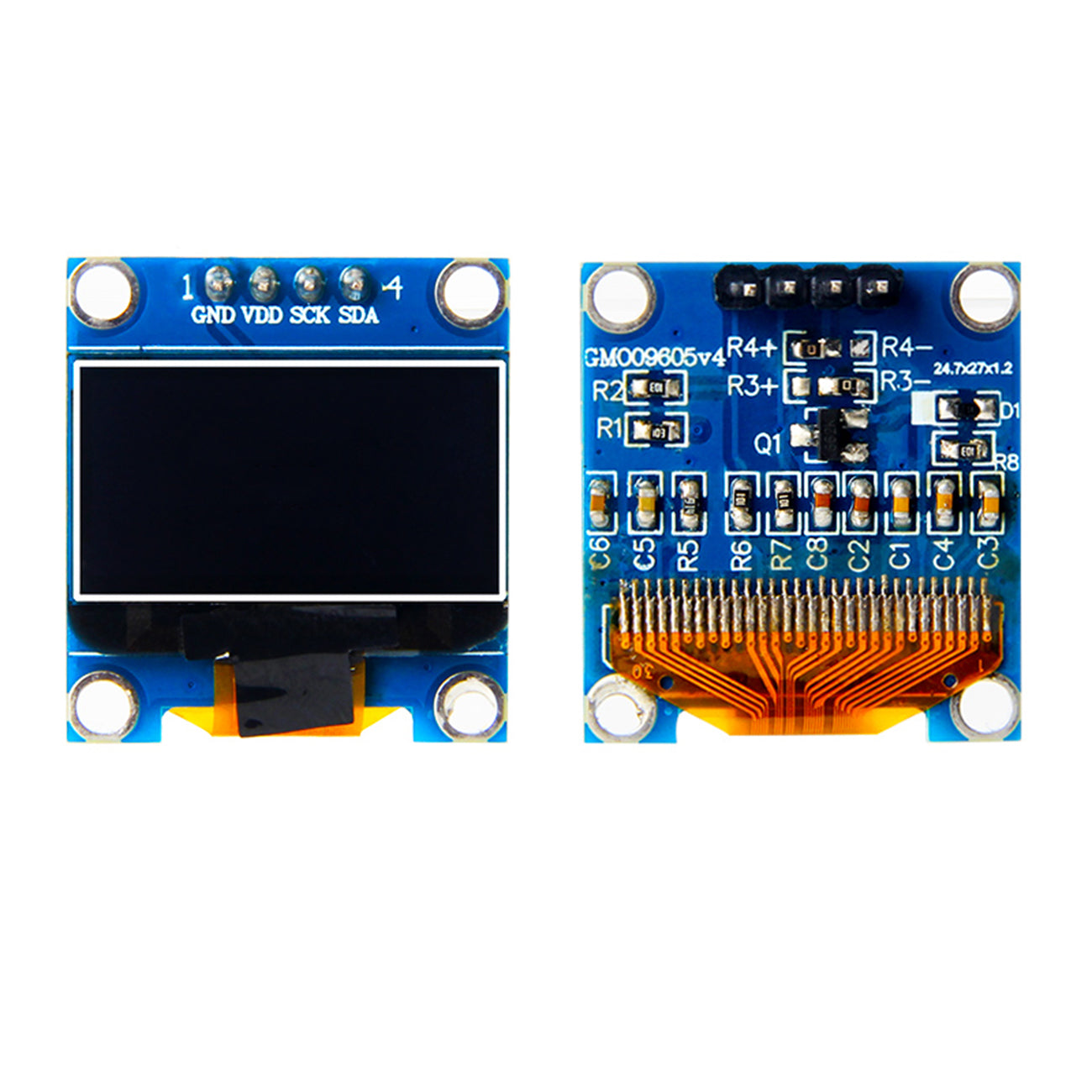 4pin Blue / white128X64 0.96 inch OLED LCD LED Display Module For Arduino 0.96&quot; IIC SPI Communicate 3.3V-5V Custom