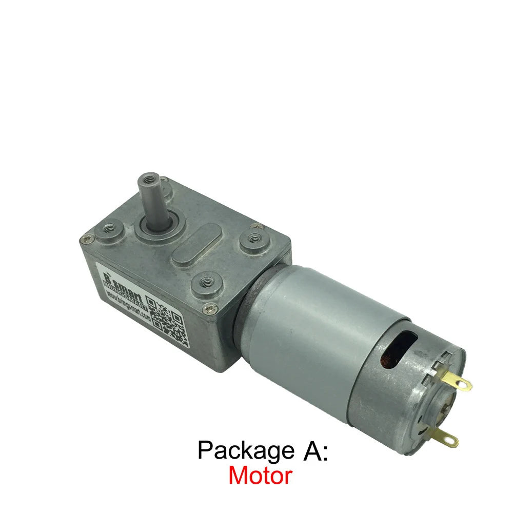 Custom Worm Gear Motor DC  Reducer Motor 12V Worm Reduction Gearbox Engine Self-Locking Geared Motor Brush JGY-395 Manufacturer