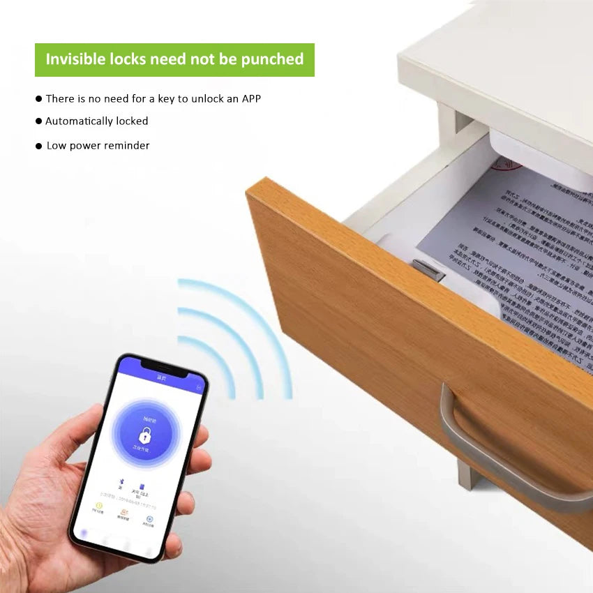 Custom Lonten smart home  Cabinet Drawer TUYA APP Controlled Lock Anti-Theft  Smart drawer Lock door lock Manufacturer