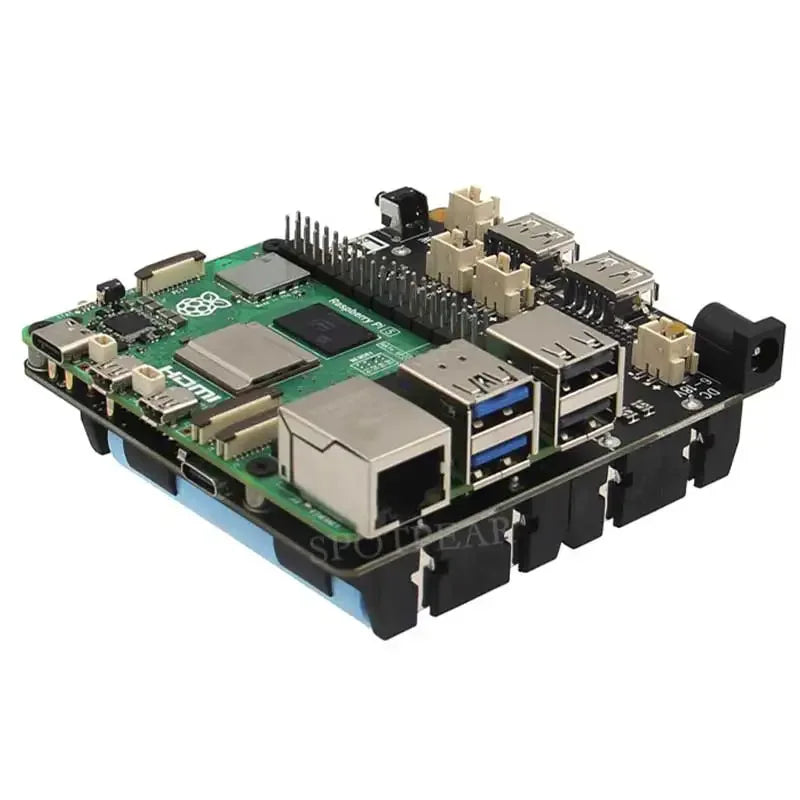 Raspberry Pi 5 UPS Expansion Board Uninterruptible Power Supply 5V 5A USB Type-C X1202 for 18650-Li-Battery (NO)