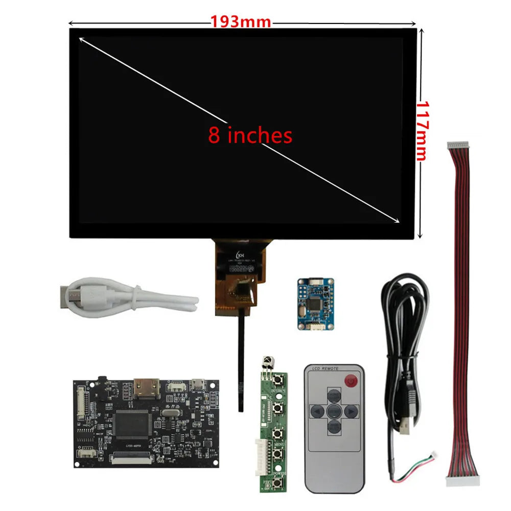 Custom 8 Inch 1024*600 LCD Display Screen Monitor Driver Control Board Audio HD-Compatible Digitizer Touchscreen Manufacturer