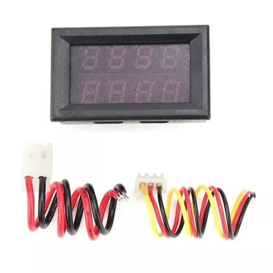 Custom 0-33V 0-3A Four Bit 4-bit Voltage Current Meter DC Double Digital LED Display Voltmeter Ammeter - Red & Blue Manufacturer