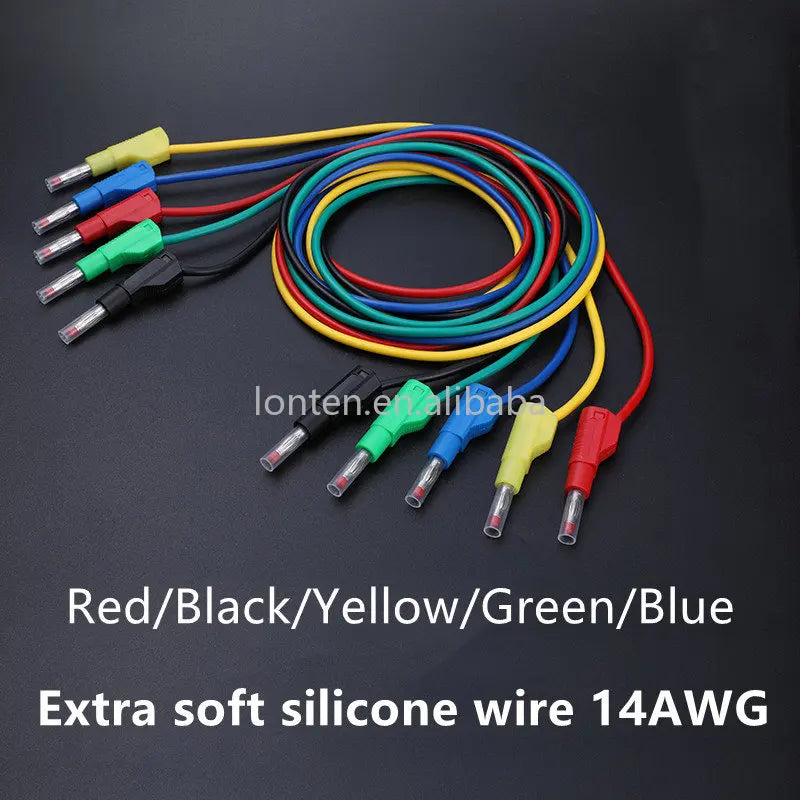 Custom Custom 4mm Safety Banana Plug Soft Silicone Test Line High Voltage Transparent Sheath Short Wiring Multi-meter Plug Retractable Manufacturer