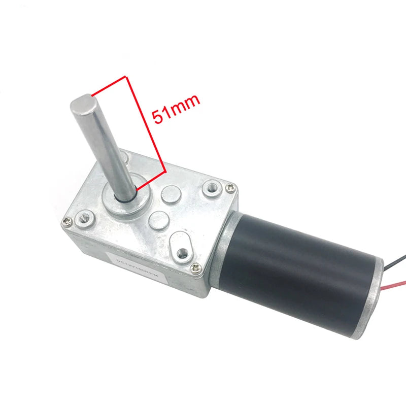 Custom DC 24V PMDC Worm Geared Motors High Torque 12V Volt DC Motor Reversed Reduction Self-Lock Extension Shaft Motor 5840-31ZY Manufacturer