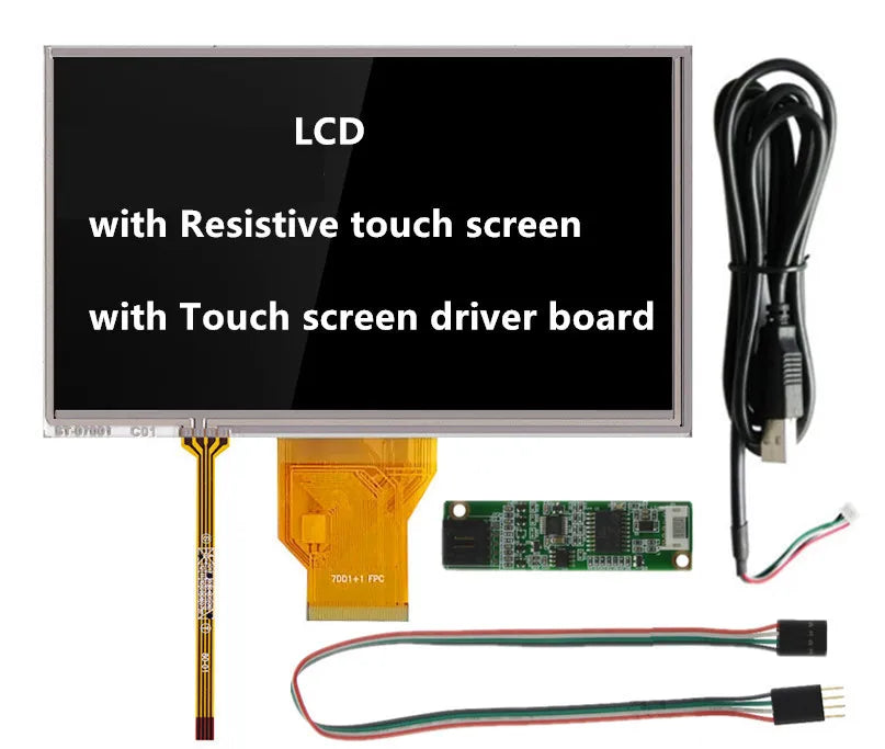 Custom 7 Inch 800*480 50Pin LCD Display Screen Touchscreen AT070TN90 V.1/V.X 20000938-00 Resistance Capacitive Digitizer Manufacturer