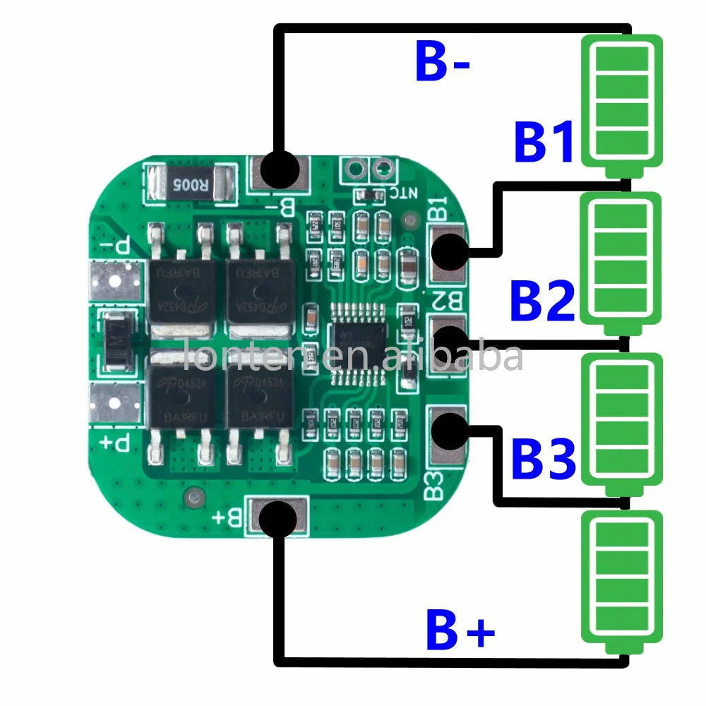 Custom 4S 14.8V / 16.8V 20A peak li-ion 4 BMS PCM battery protection board bms pcm for lithium LicoO2 Limn2O4 18650 li battery Manufacturer