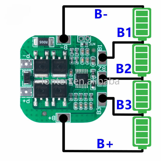 Custom 4S 14.8V / 16.8V 20A peak li-ion 4 BMS PCM battery protection board bms pcm for lithium LicoO2 Limn2O4 18650 li battery Manufacturer