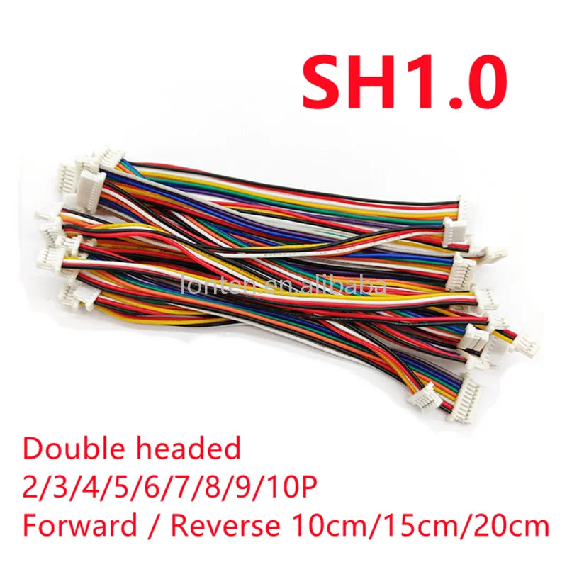 Custom 10PCS SH 1.0 SH1.0 Wire Cable 2/3/4/5/6/7/8/9/10Pin Electronic Line Double Connect Terminal Plug 100MM/150MM/200MM 28AWG Manufacturer